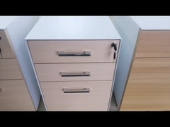 Gabinete de madera del pedestal del cajón de Front Chrome Plating Handle BBF 3 para el relleno