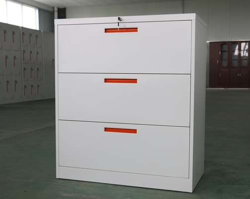 Assembled Spcc 3 Drawer Lateral File Cabinet Modern Style