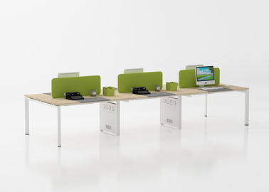 Melamine Office Workstation Desks Customized Size For 6 Person