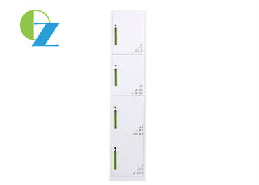 4 Door Vertical Steel Office Lockers , Metal Locker Cupboard For Gym / School