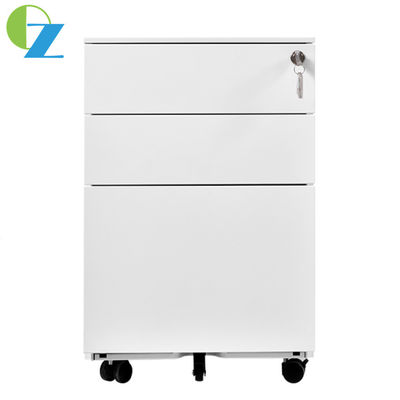 Storage 3 Section Slideway Mobile File Cabinet Rotating Assembled