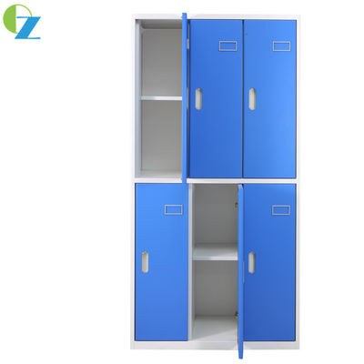 Colorful 6 Door Steel Clothes Locker With Mirror Changing