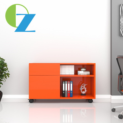 Combined Side Open 2 Drawer Mobile Pedestal File Cabinet With No Door
