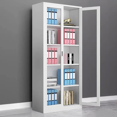 Knocked Down 2 Door Steel Cupboard Office Storage Cabinet 1850mm  Height