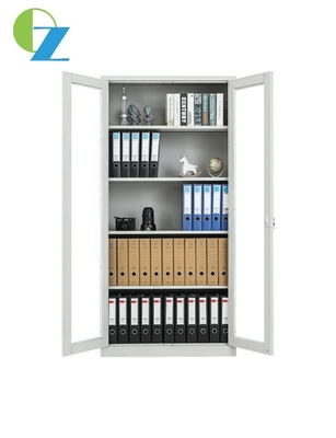 Knocked Down 2 Door Steel Cupboard Office Storage Cabinet 1850mm  Height