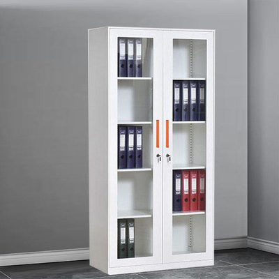 Knocked Down 2 Door Steel Cupboard Office Storage Cabinet 1850mm  Height