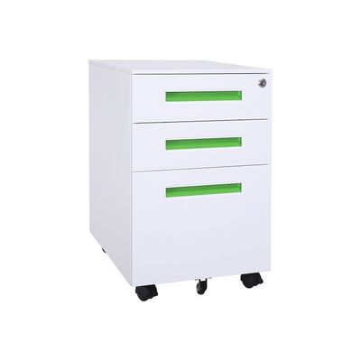 Customized Metal Mobile Pedestal Cabinet Assembled Structure 3 Drawers Filing Cabinet