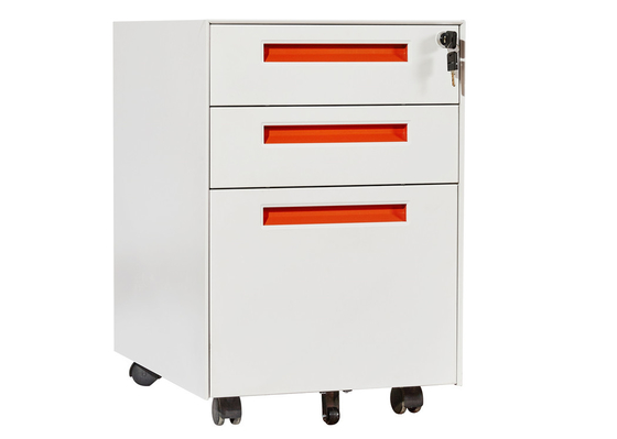 Load 35kgs W390mm Steel Mobile Pedestal With 3 Drawers Cyber Lock