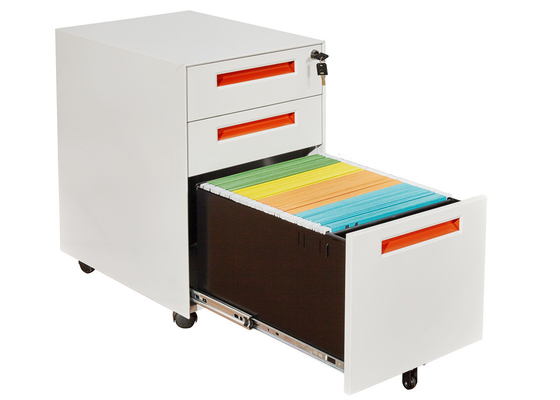 Load 35kgs W390mm Steel Mobile Pedestal With 3 Drawers Cyber Lock