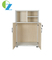 Swing Door Thin Edge Slim Wood Storage Cabinet 2 Tier